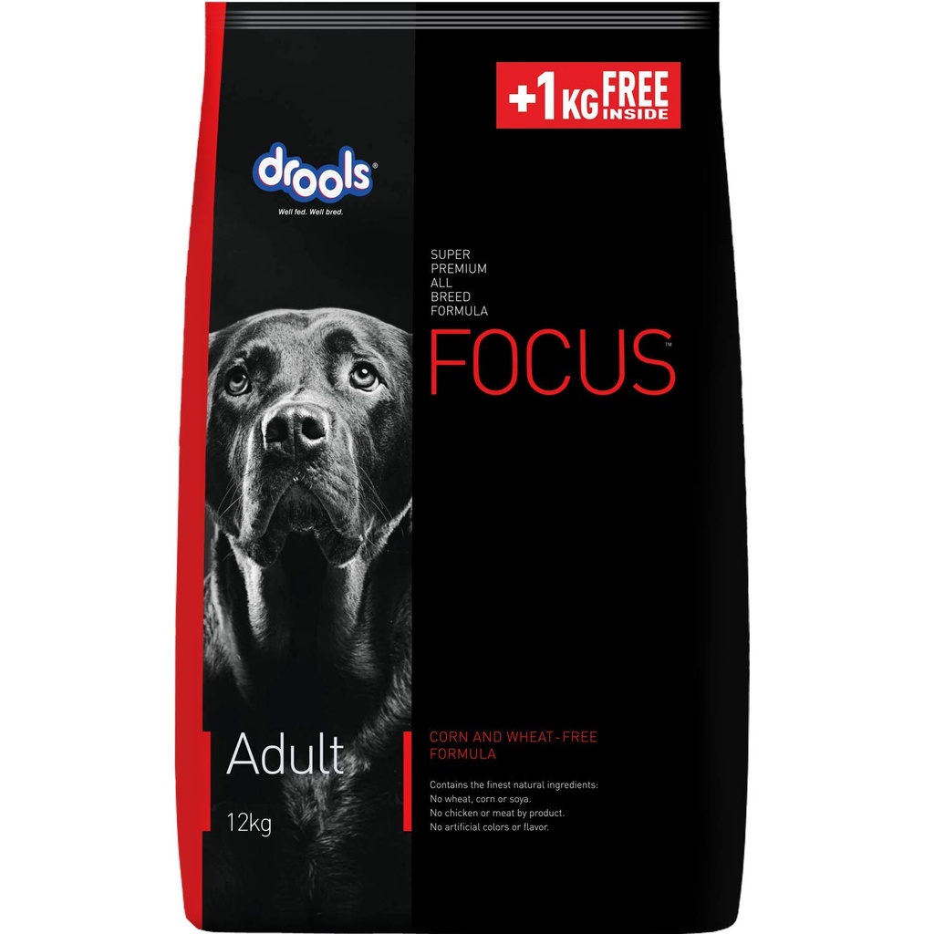 Drools Focus Dog food 12kg  Adult