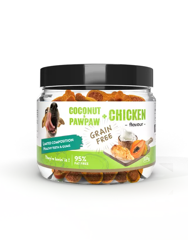 Howbone goat milk dog treat 220gm chicken