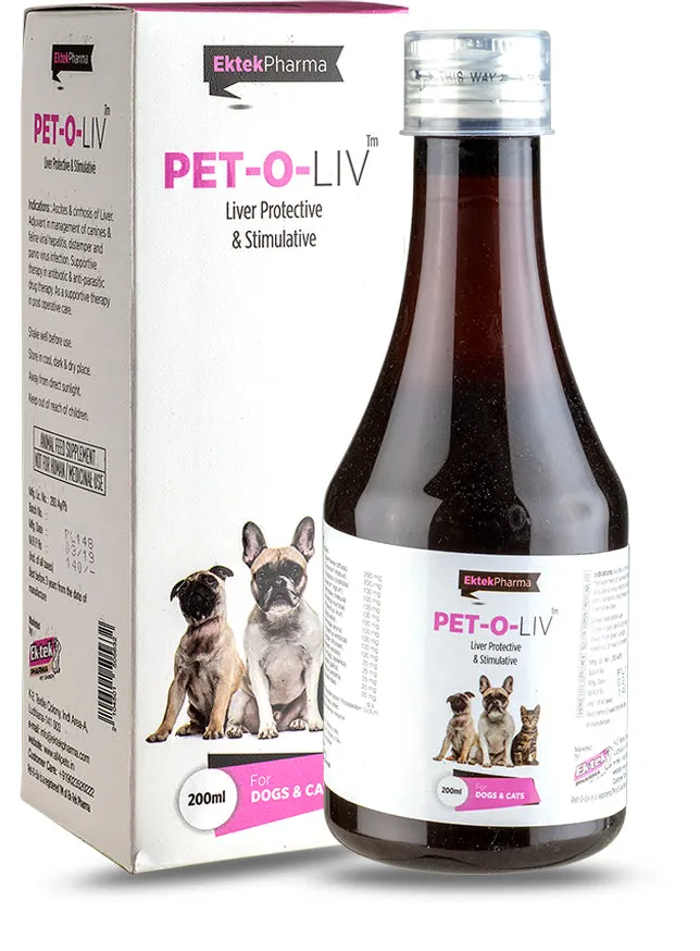 Pet-o-liv syrup supplement 200ml 