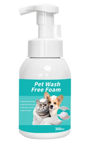 Pet wash free foam