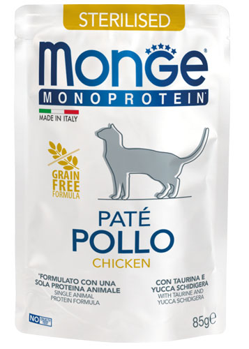 Monge Sterilised Pate Pollo Chicken gravy 85 gm